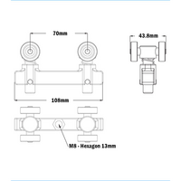 55-010-1 MODULAR SOLUTIONS DOOR PART TROLLEY DOOR KIT